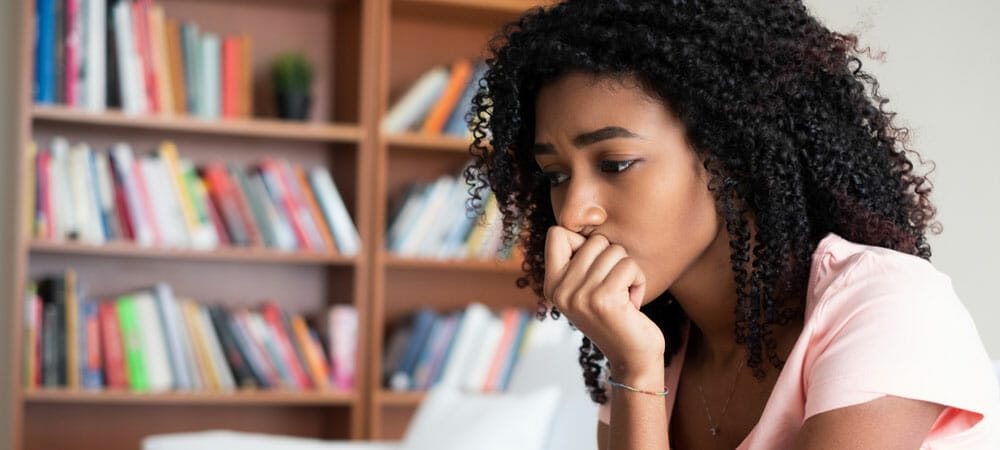 therapy for anxiety - woman thinking